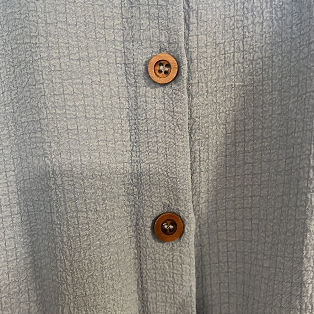 NWT -Solid Color Turn-Down Collar Front Button Casual Dress with cinched waist - Picture 3 of 5